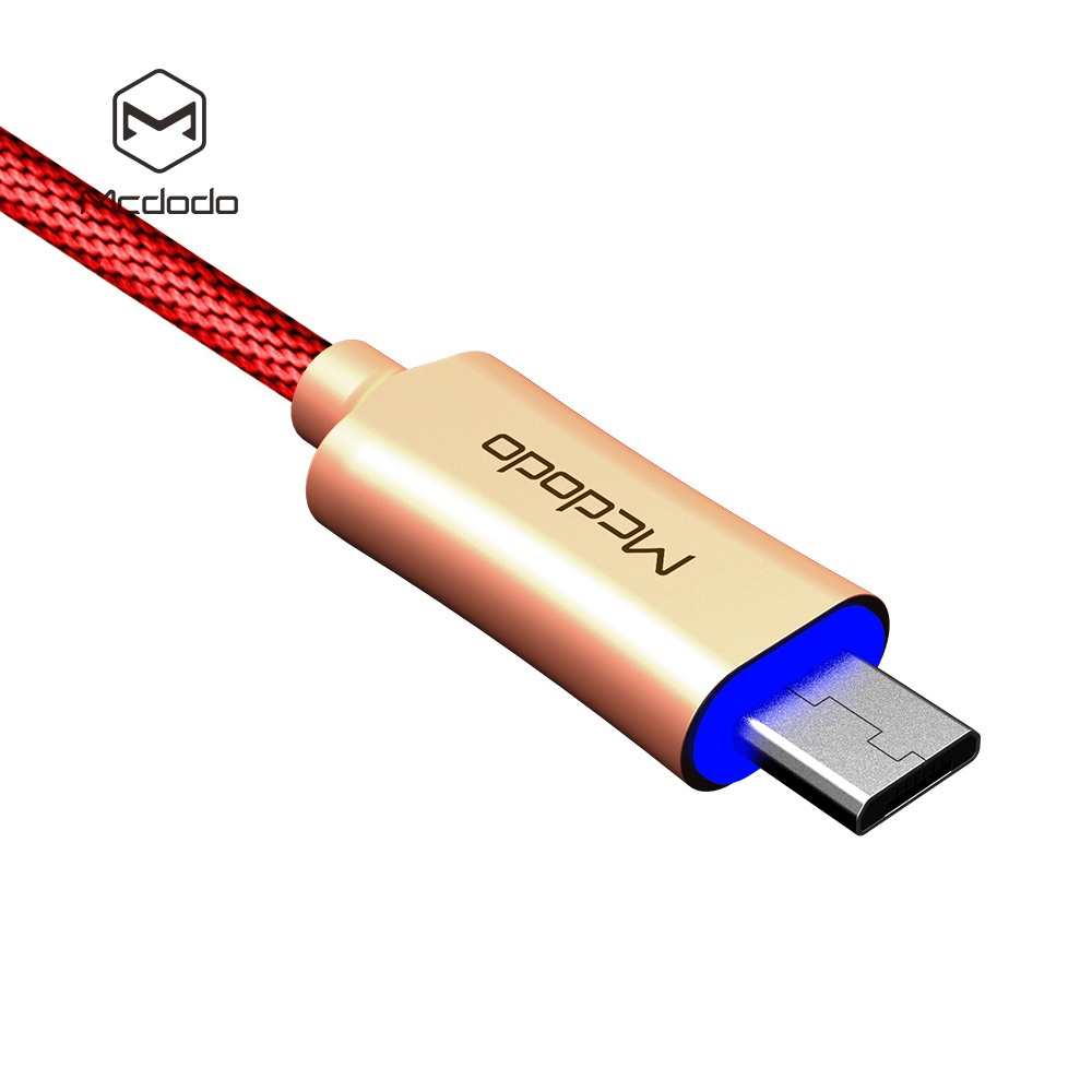 MCDODO Knight Series Auto Disconnect QC 3.0 Quick Charge Micro USB Cable Red 1.5M - Image 2