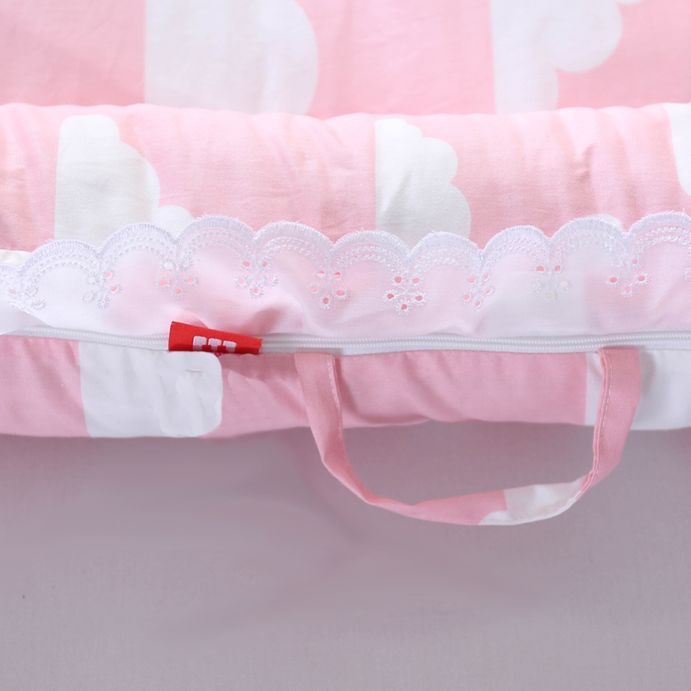 Baby Detachable Mattress Nest Newborn Babynest Sleep Bed pink Elephant _90*55*15cm - Image 2