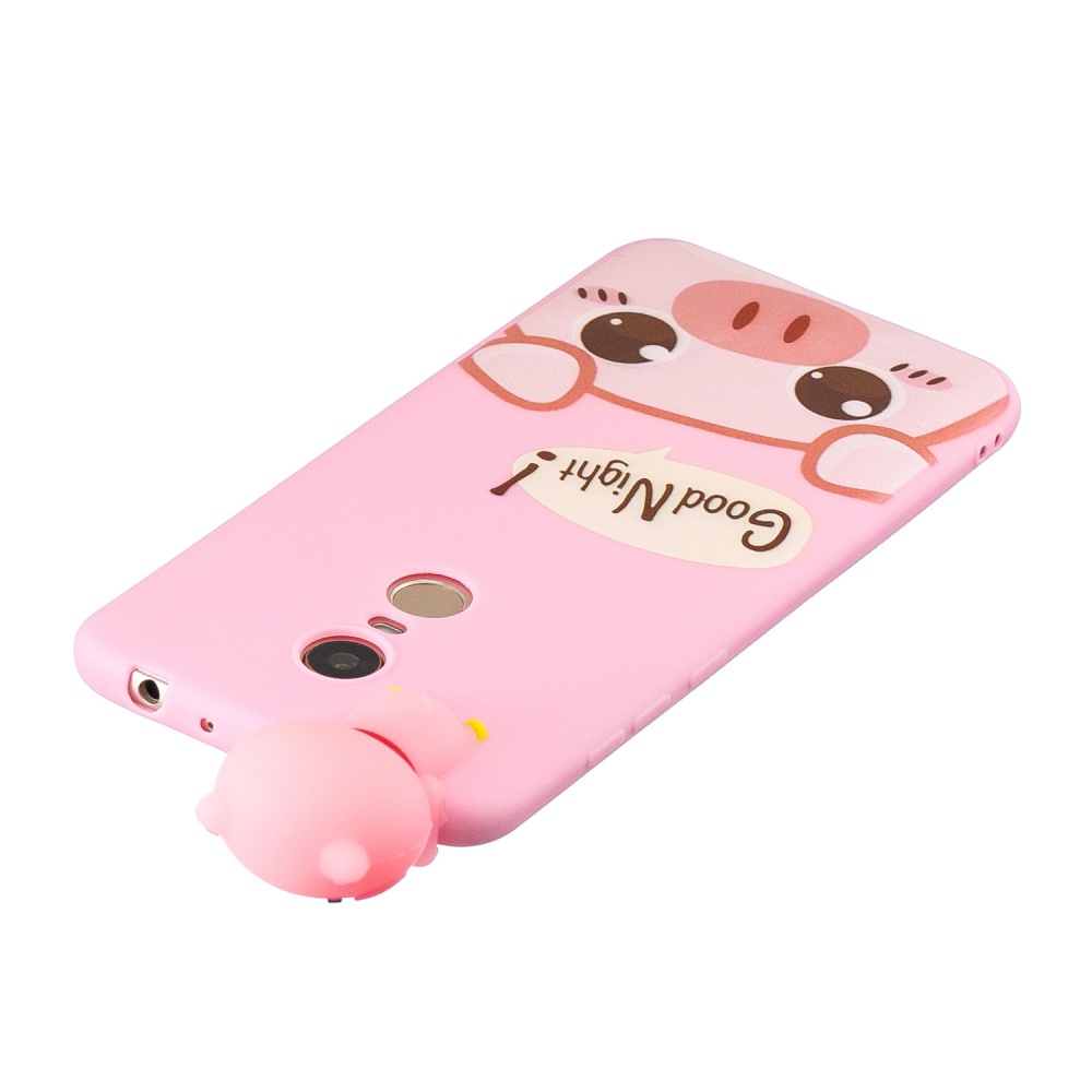 For Redmi 8/8A/5/Note 8T Mobile Phone Case Cute Cellphone Shell Soft TPU Cover with Cartoon Pig Duck Bear Kitten Lovely Pattern Rose - Image 2