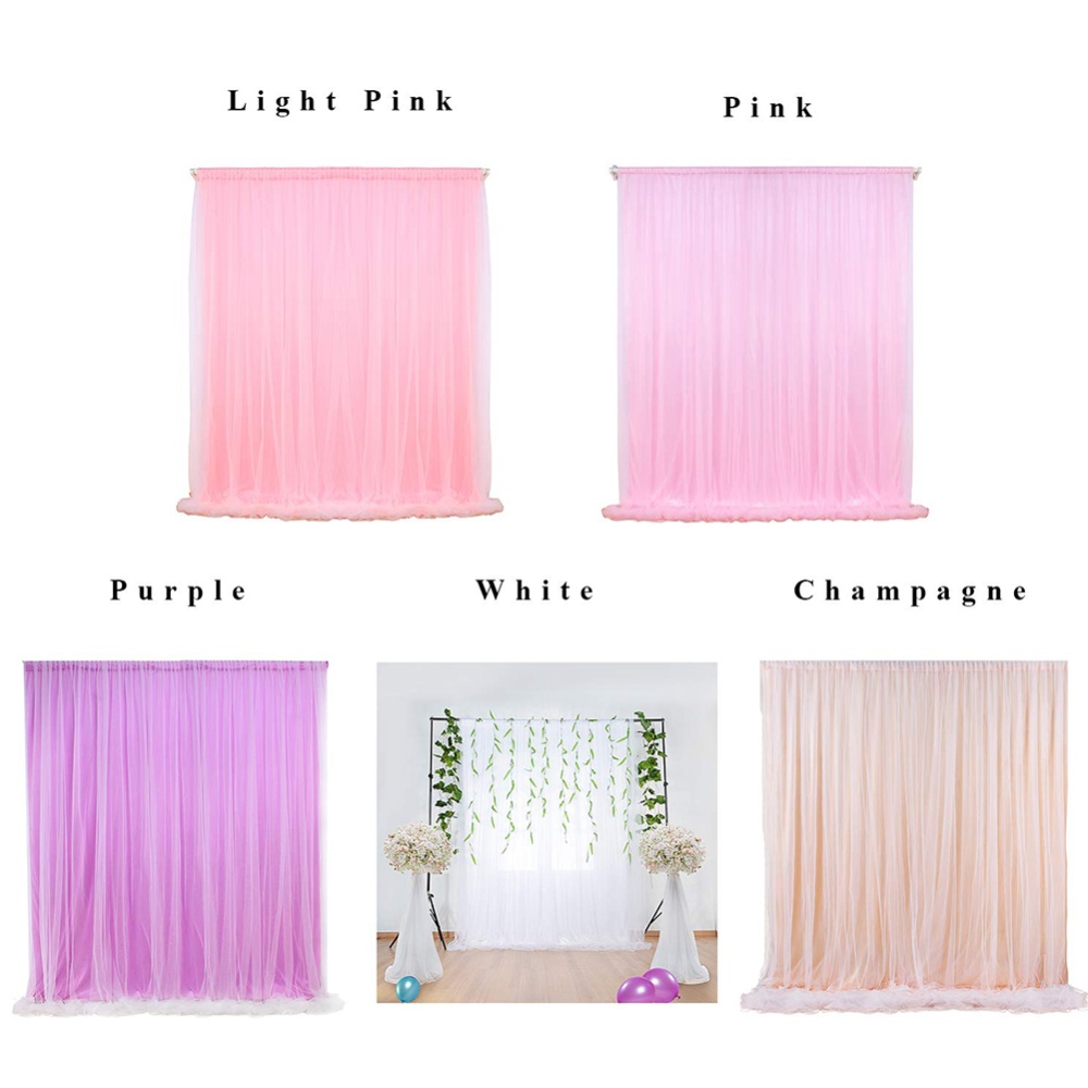 150x215cm Wedding Backdrop Party Curtain Baby Photography Background Birthday Decoration champagne - Image 2