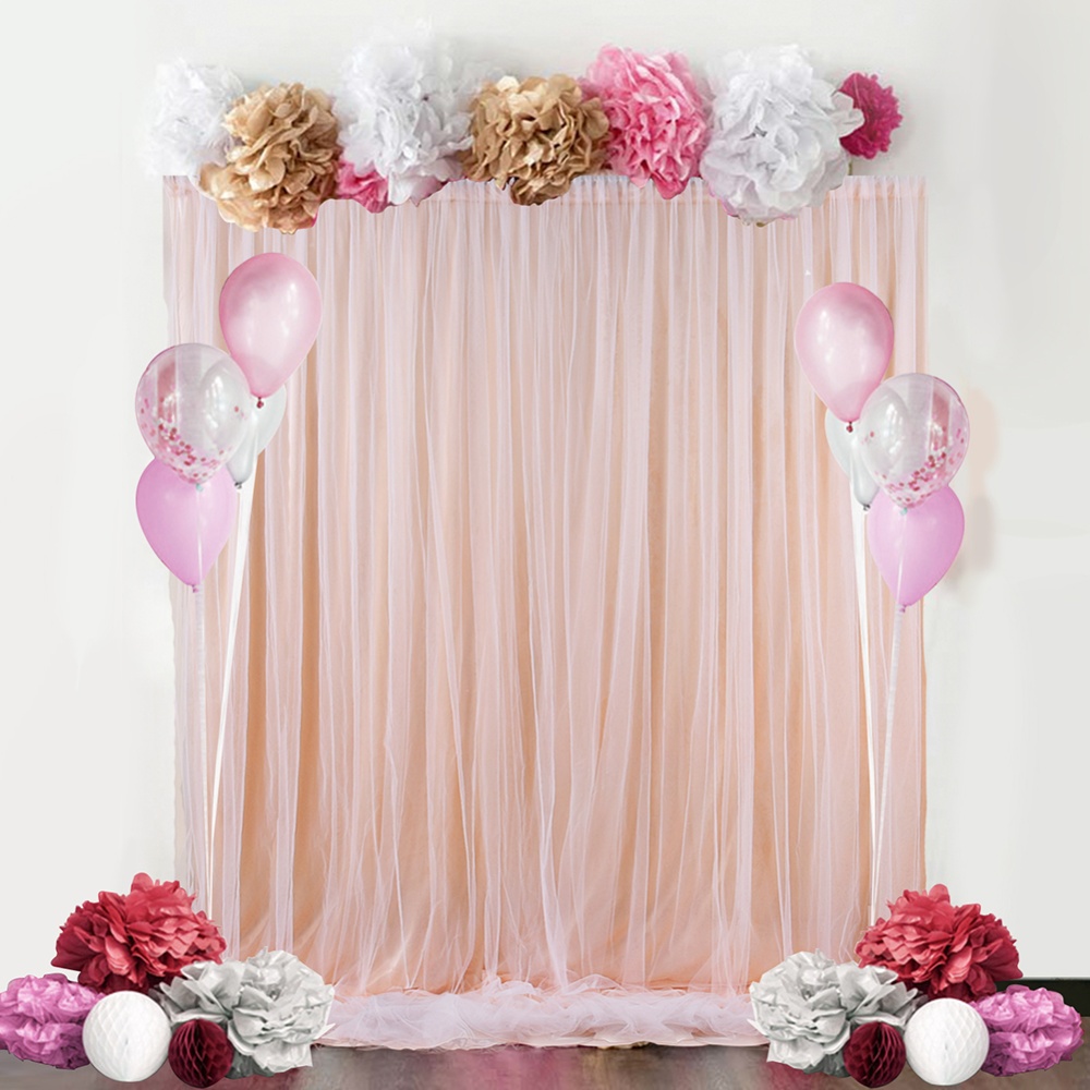 150x215cm Wedding Backdrop Party Curtain Baby Photography Background Birthday Decoration champagne - Image 3