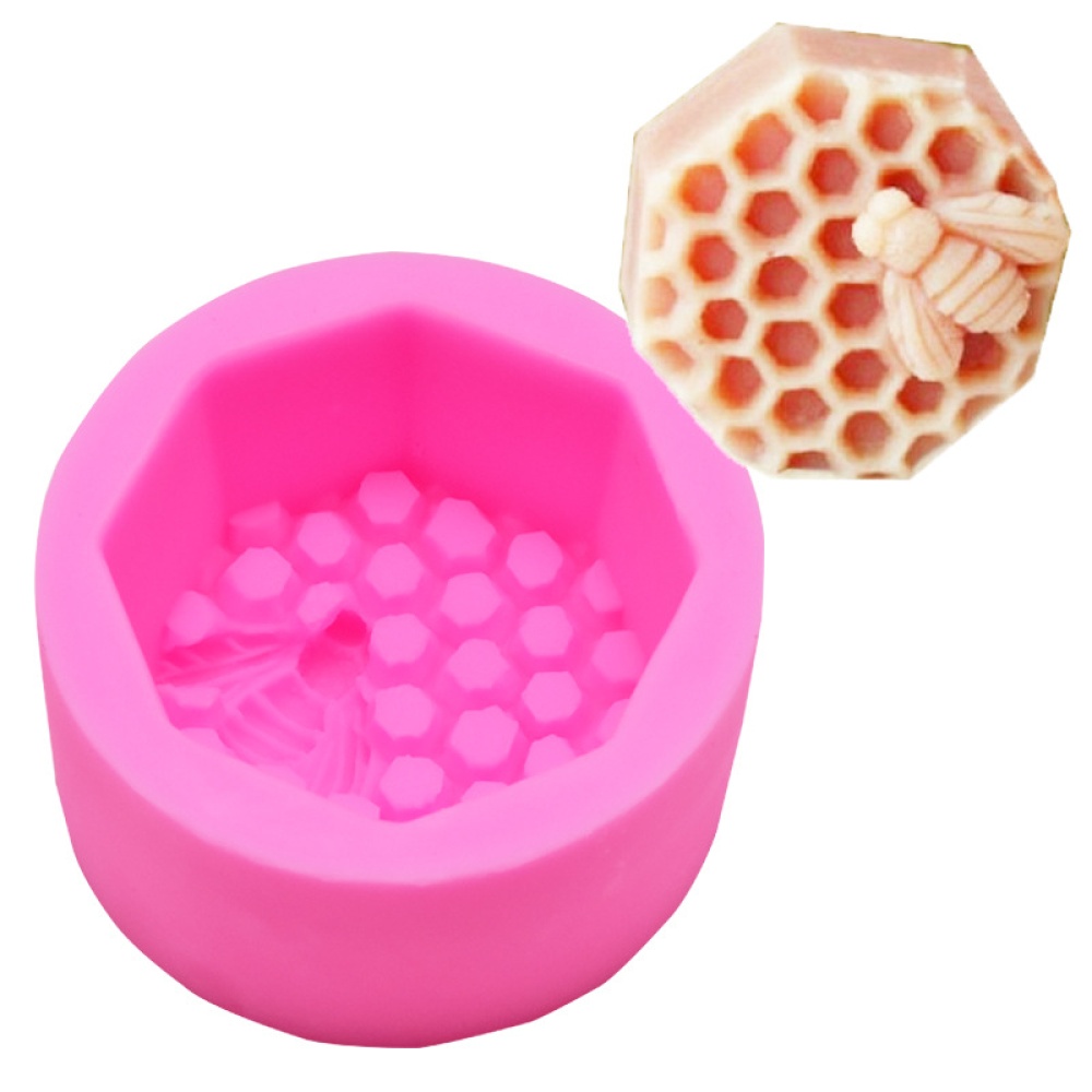 Baking Mold Bee Honeycomb Silicone Fondant Cake Chocolate Handmade Soap 125g - Image 3