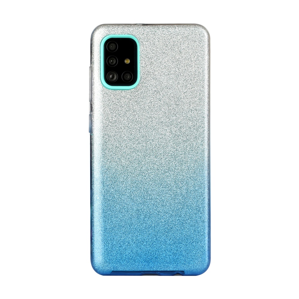 For OPPO Realme 5/Realme 5 Pro/A5 2020/A9 2020/A52/A92 Phone Case Gradient Color Glitter Powder Cover with Airbag Bracket blue - Image 2