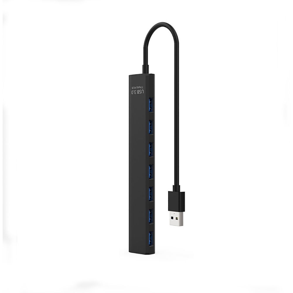 7-port High-speed Hub Usb3.0 1 To 7 Splitter Docking Station Black - Image 2