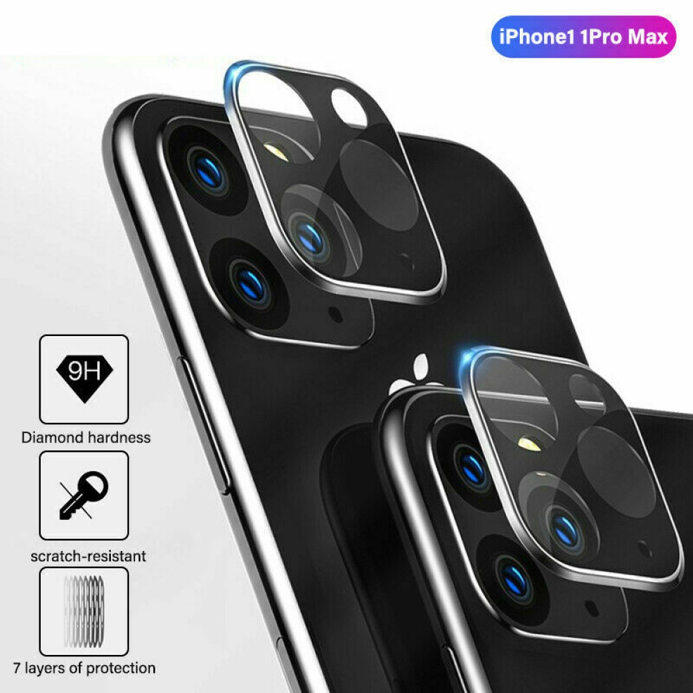 Phone Screen Film For iPhone 11/11 Pro/11 Pro Max Full Cover Tempered Glass Camera Lens Protector Gold - Image 2