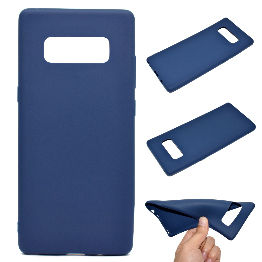 for Samsung NOTE 8 Cute Candy Color Matte TPU Anti-scratch Non-slip Protective Cover Back Case Navy - Image 2