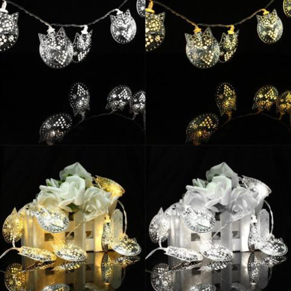 LEDs Fairy Lovely Owl Battery Operated String Lights LED Decoration for Christmas Garland On the Window Warm White - Image 2