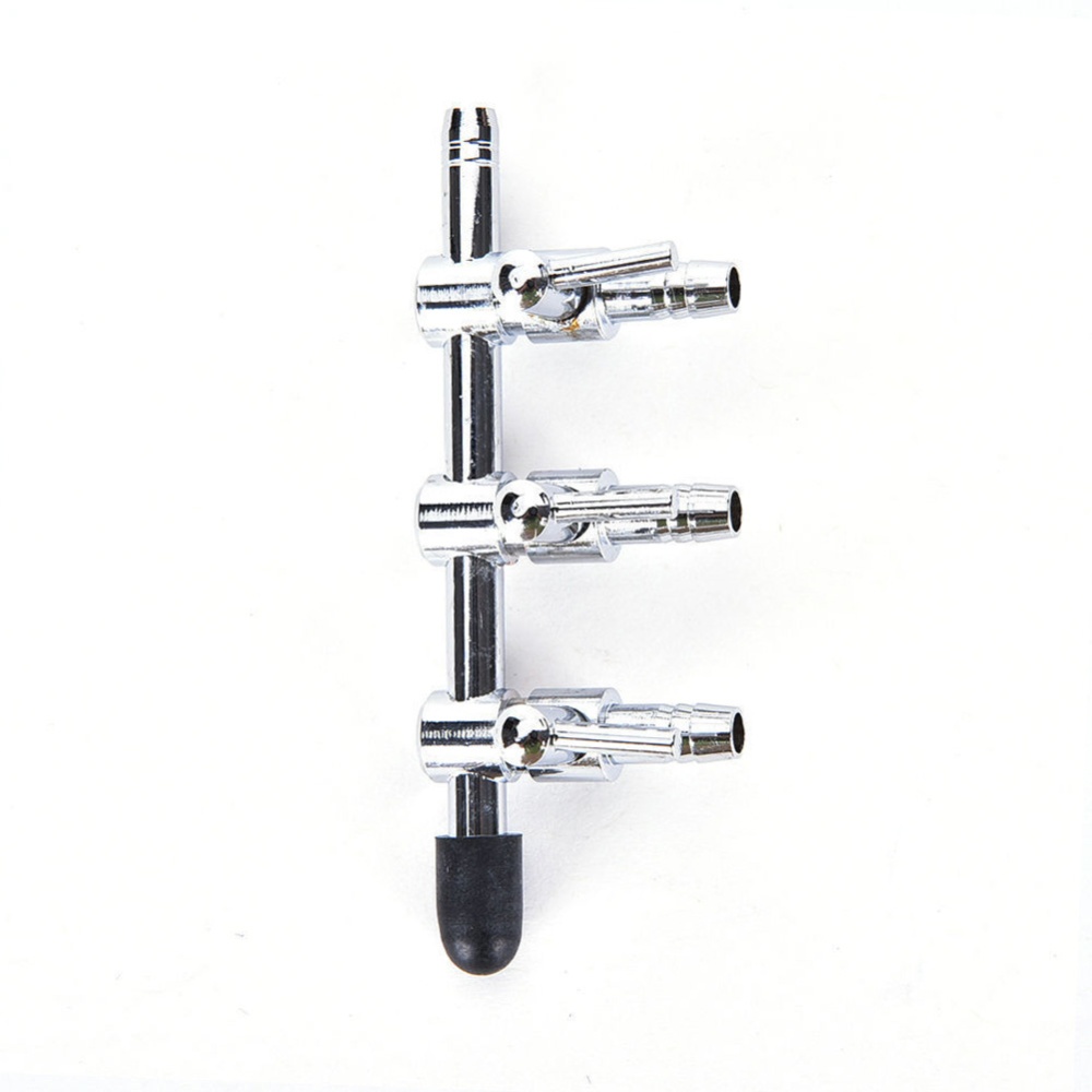 Stainless Steel Aquarium Tank Air Pump Flow Splitter Tube Pipe Line Control Valve Switch 3 heads