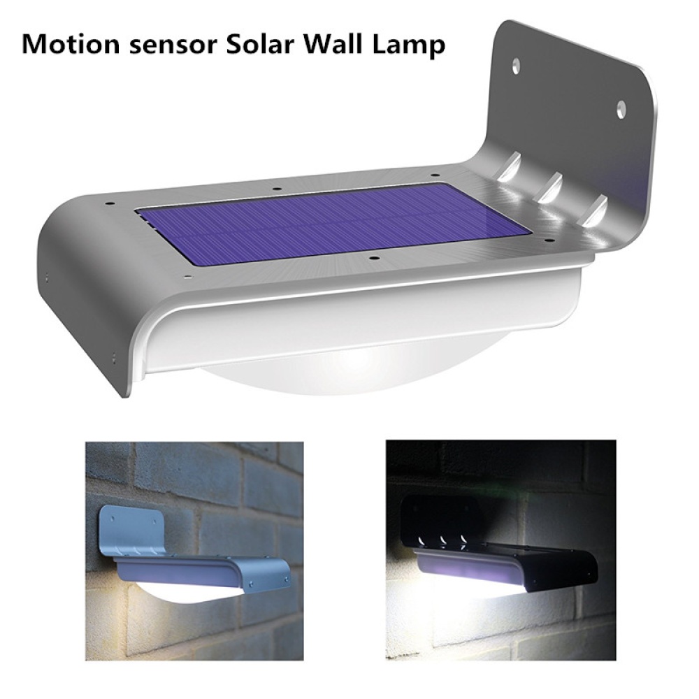 Solar Powered 16 LED PIR Motion Sensor Outdoor Wall Light