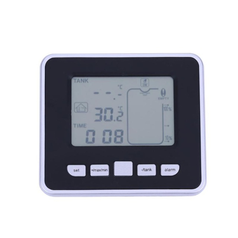 Wireless Ultrasonic Tank Liquid Depth Level Meter with Temperature Sensor Water Gauge Digital Measuring TS-FT002