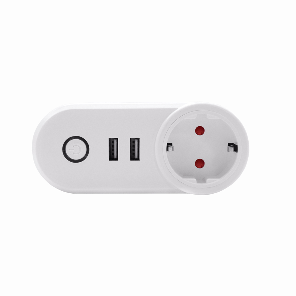 Wifi Smart Socket with USB Outlet Phone Remote Control Support for Alexa Voice - EU Plug