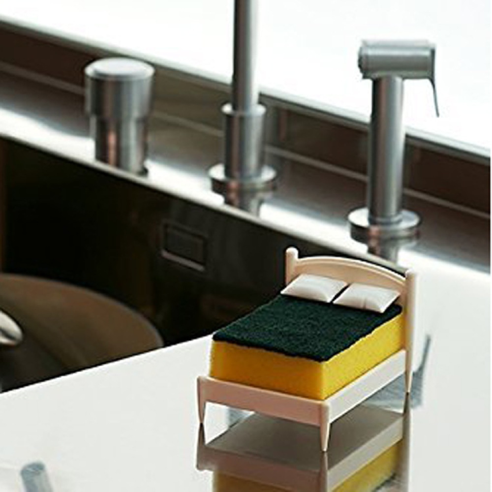 Sponge Holder Storage Rack for Kitchen Toilet Bathroom As shown - Image 3