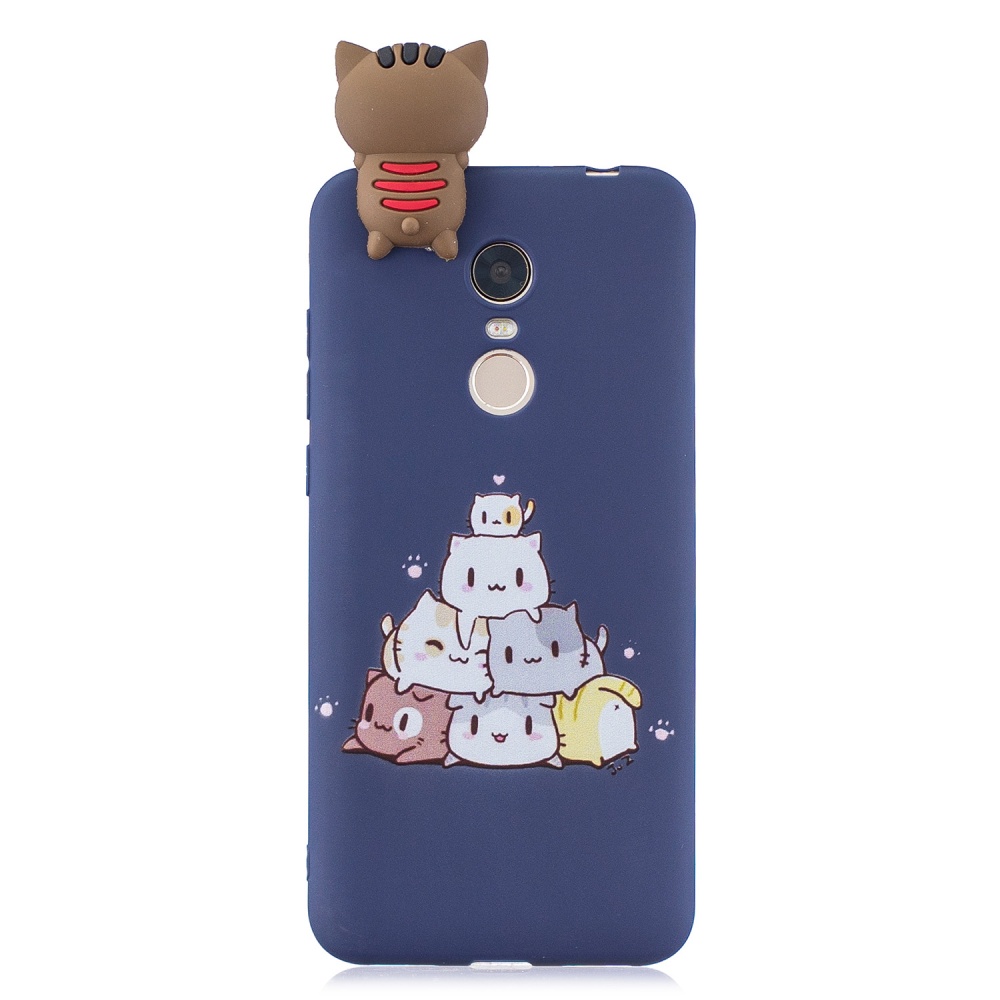 For Redmi 8/8A/5/Note 8T Mobile Phone Case Cute Cellphone Shell Soft TPU Cover with Cartoon Pig Duck Bear Kitten Lovely Pattern Royal blue - Image 2