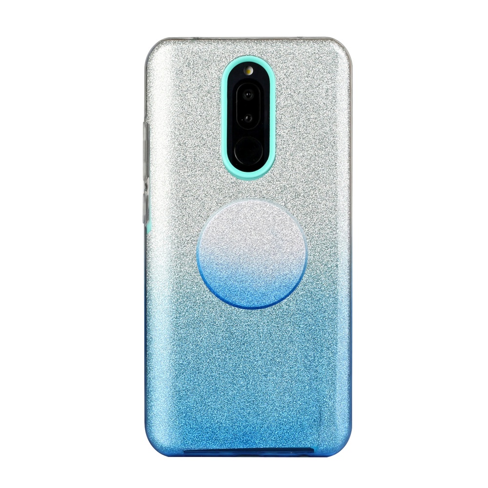 For XIAOMI CC9E/A3/10/10 PRO/K20/K20 pro Phone Case Gradient Color Glitter Powder Cover with Airbag Bracket blue - Image 2