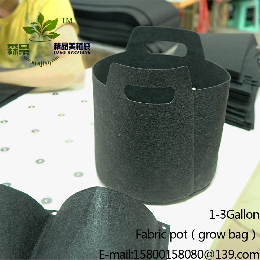 Gallon Black Fabric Aeration Grow Pots Breathable Planter Container Bags Vegetable Plant Growth Bag Black_3Gallon(25D*22H) - Image 2