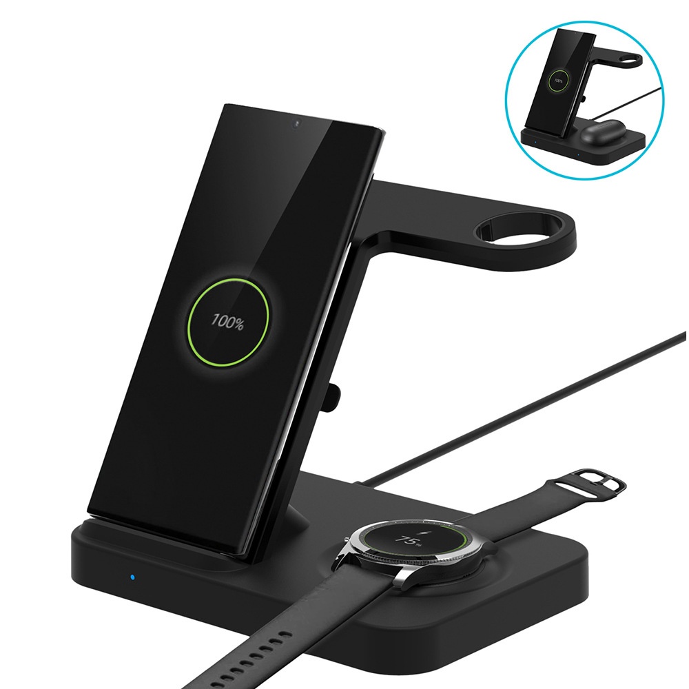 5 in 1 Fast Wireless Charger for Airpods 2 / Pro Charging Recevice Center black - Image 2