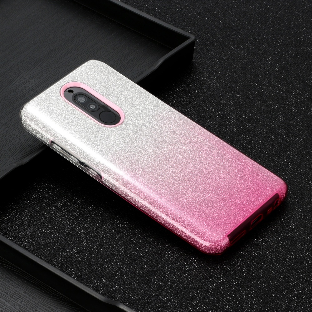 For XIAOMI CC9E/A3/10/10 PRO/K20/K20 pro Phone Case Gradient Color Glitter Powder Cover with Airbag Bracket Pink - Image 2