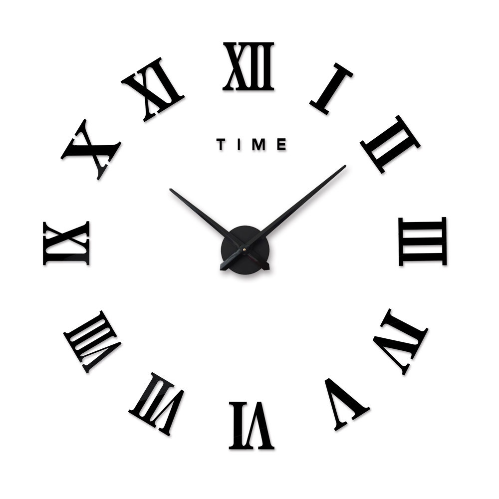 Fashionable Roman Numeral Wall Clock DIY Ornament Home Office Hotel Decoration Gift Light Gold - Image 2