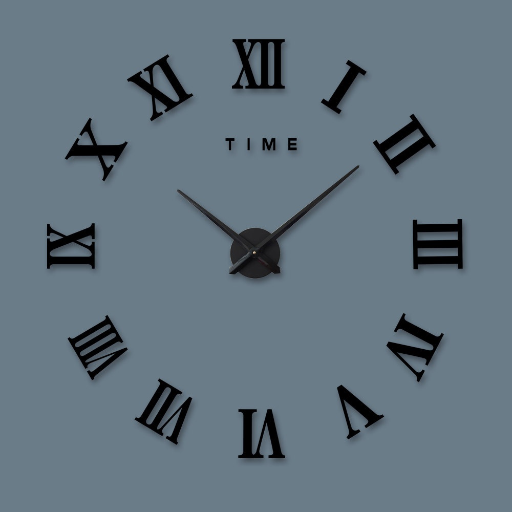 Fashionable Roman Numeral Wall Clock DIY Ornament Home Office Hotel Decoration Gift Light Gold - Image 3