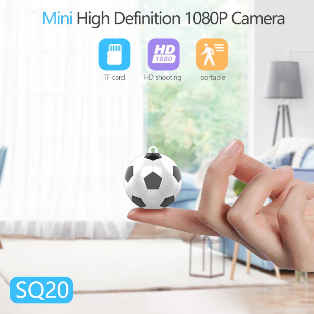 Mini 1080P Football Camera Mobile Motion Detection DV Recorder Audio Micro Toy White - Image 2