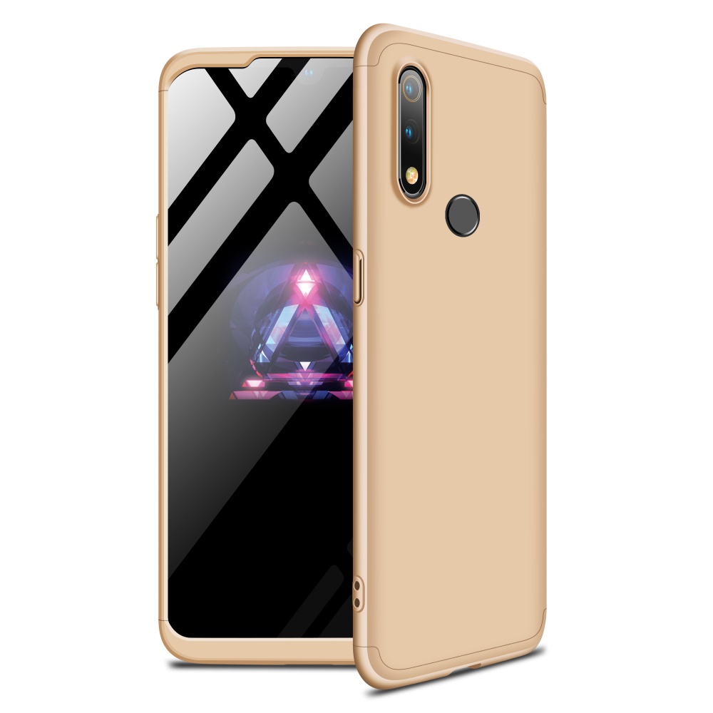 For Oppo Realme 3 pro Ultra Slim PC Back Cover Non-slip Shockproof 360 Degree Full Protective Case gold - Image 2