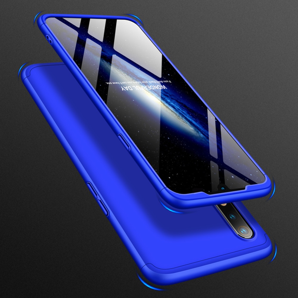 For Oppo Realme 3 pro Ultra Slim PC Back Cover Non-slip Shockproof 360 Degree Full Protective Case blue - Image 2