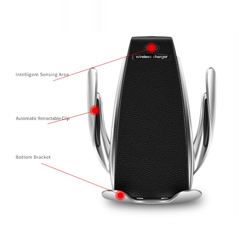 S5 360 Degree Rotating Mobile Phone Bracket Infrared Sensor Automatic Car Wireless Charger - Image 2