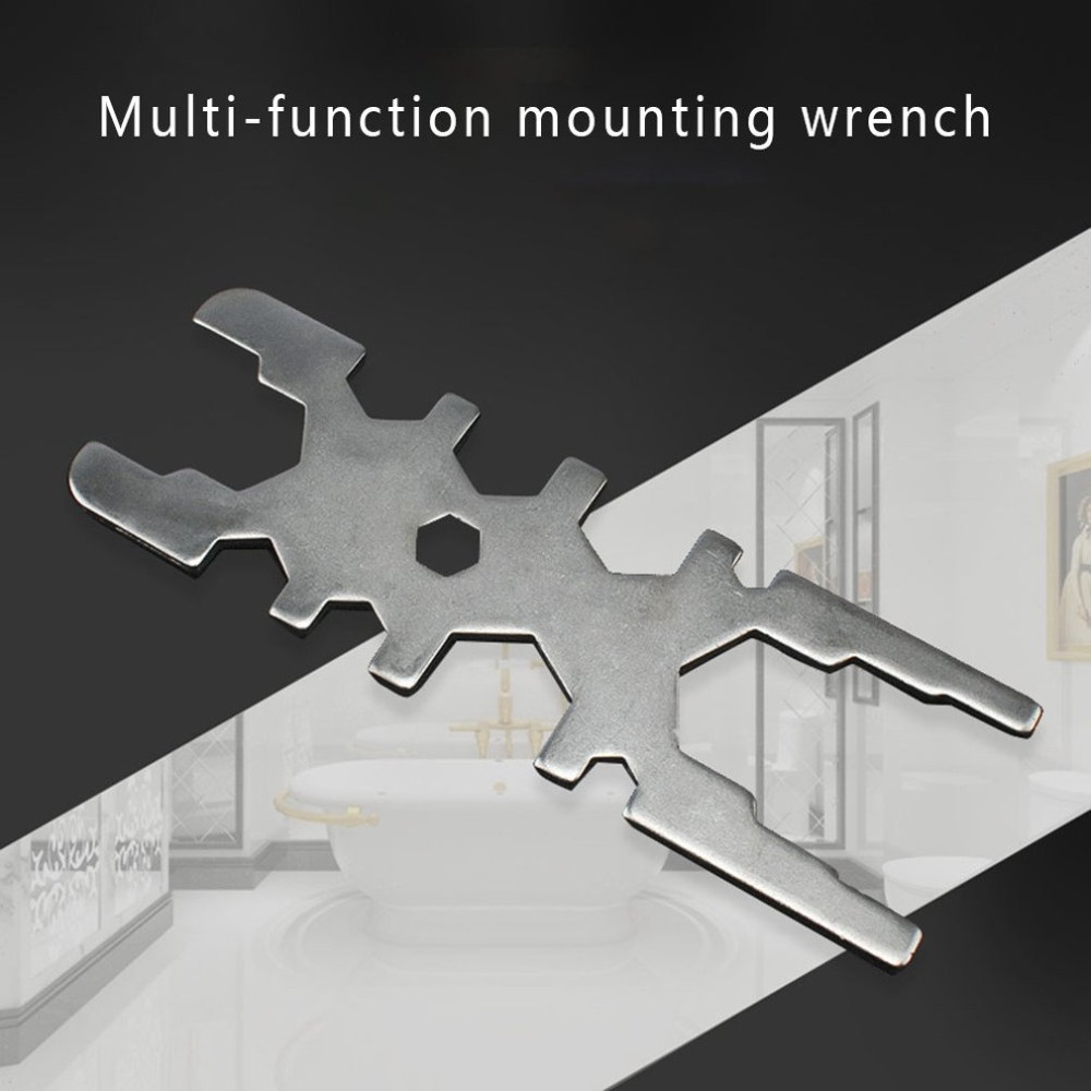 18-in-1 Faucet Wrench Stainless Steel Kitchen Tap Spool Nut Gland Maintenance Tool Silver - Image 3