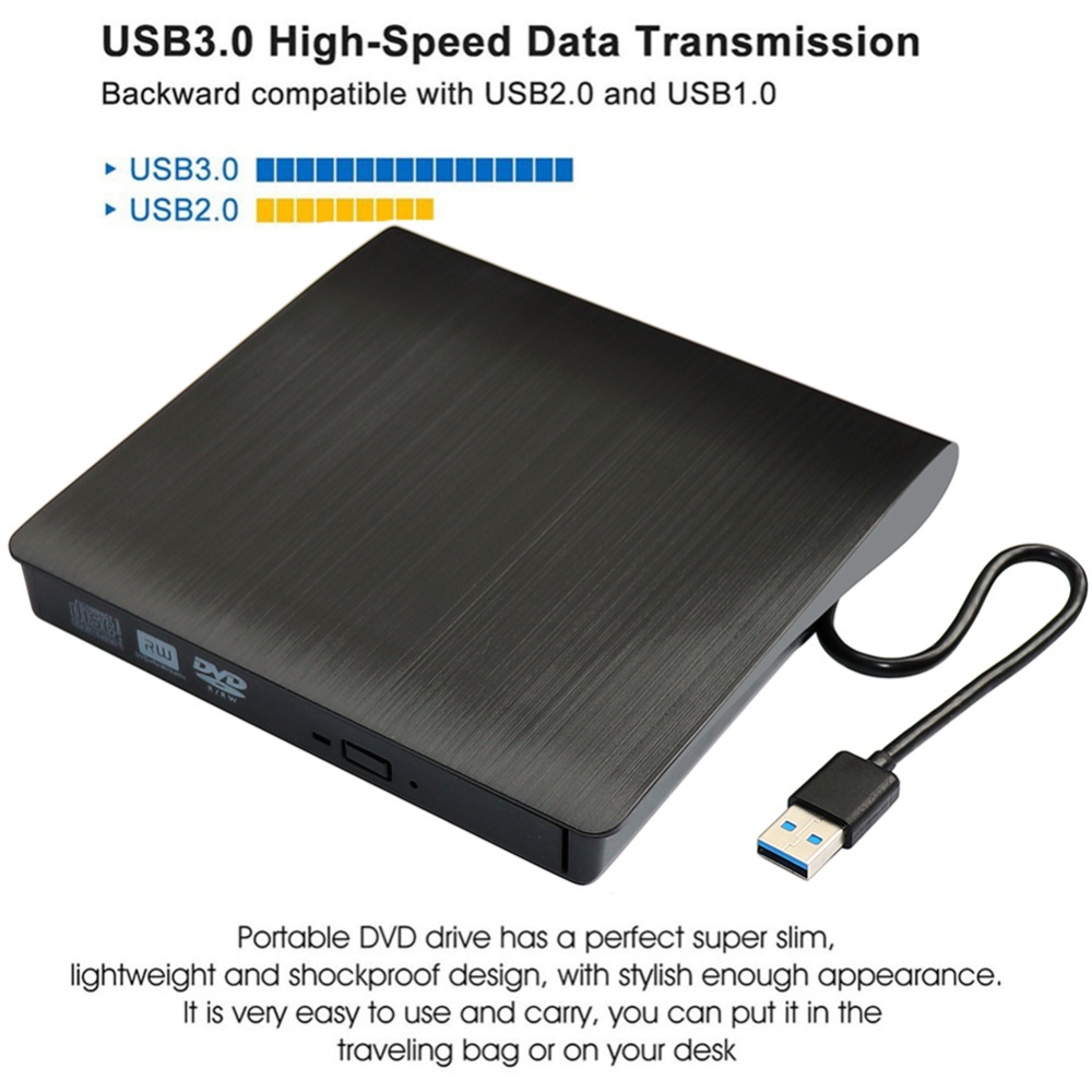 Usb 3.0 High-speed Mobile External DL DVD-RW Cd Writer Ultra-slim Portable Optical Drive USB3.0 - Image 3