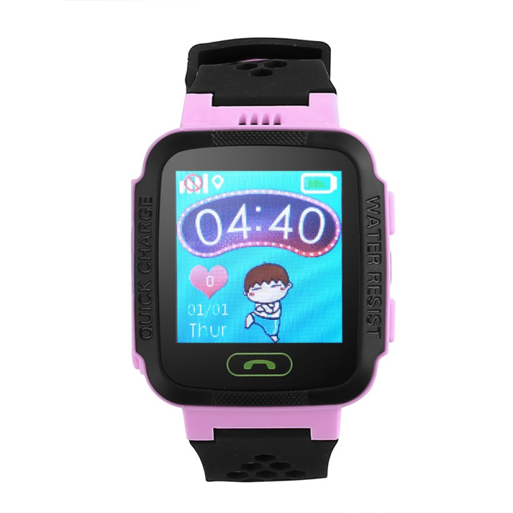 Kids GPS Tracker Watch - GSM Calls, Messages, GPS, LBS, Digital Fence, App Support, Step Counter, SOS, 400mAh (Purple) - Image 2