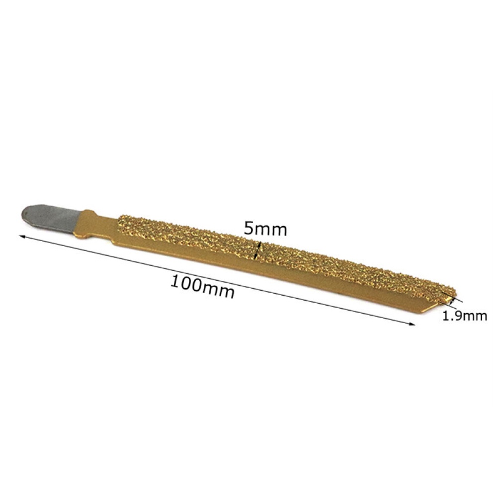 100mm Brazed Diamond Jig Saw Blade 46 Grit for Cutting Marble Tiles Stone Gold - Image 2