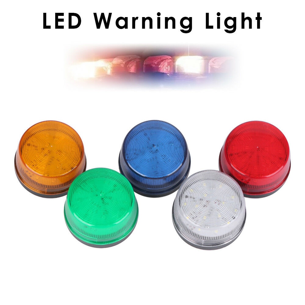 Siren 12V 120mA Alarm Strobe Flashing Light Indicator LED Warning blue