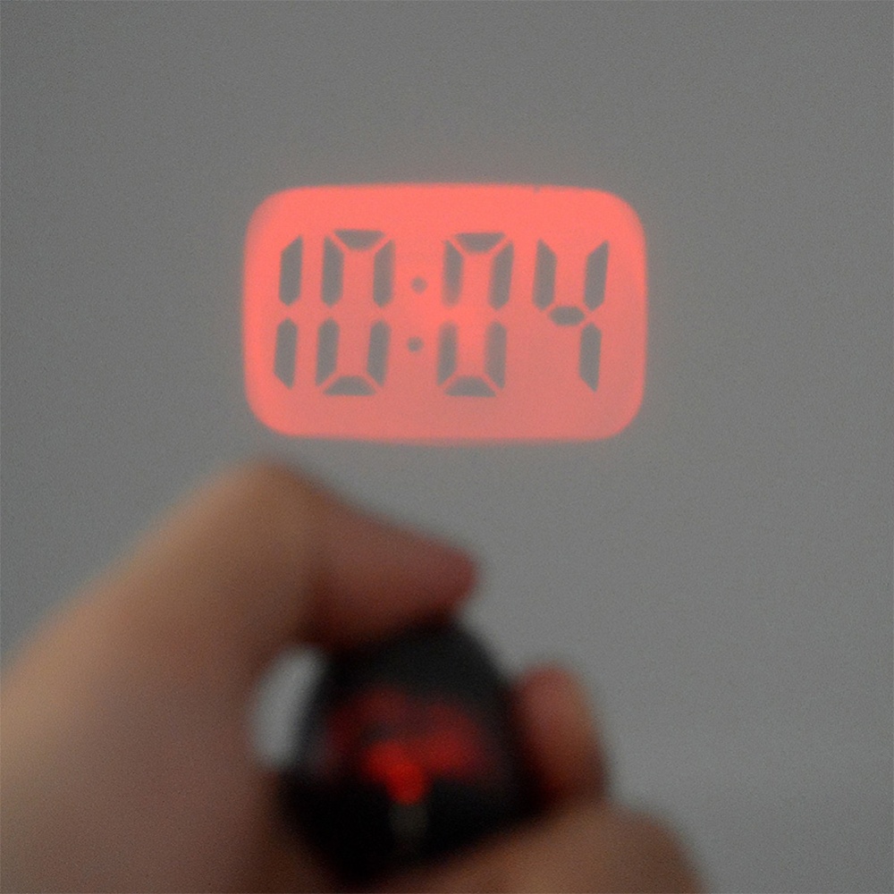 Portable Mini LED Digital Time Projection Clock for Kids Bedroom black - Image 3