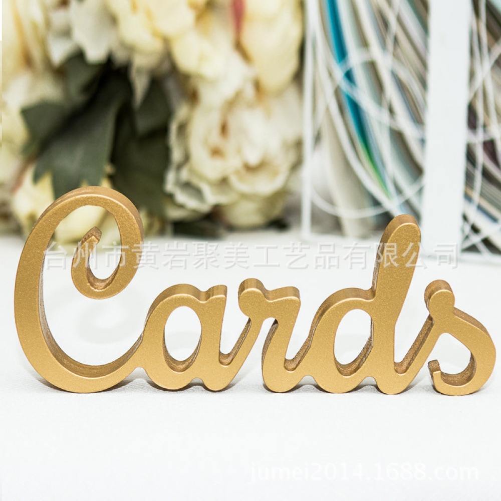 Wooden Freestanding Cards Sign for Wedding Table Pros Reception Decorations Silver - Image 2