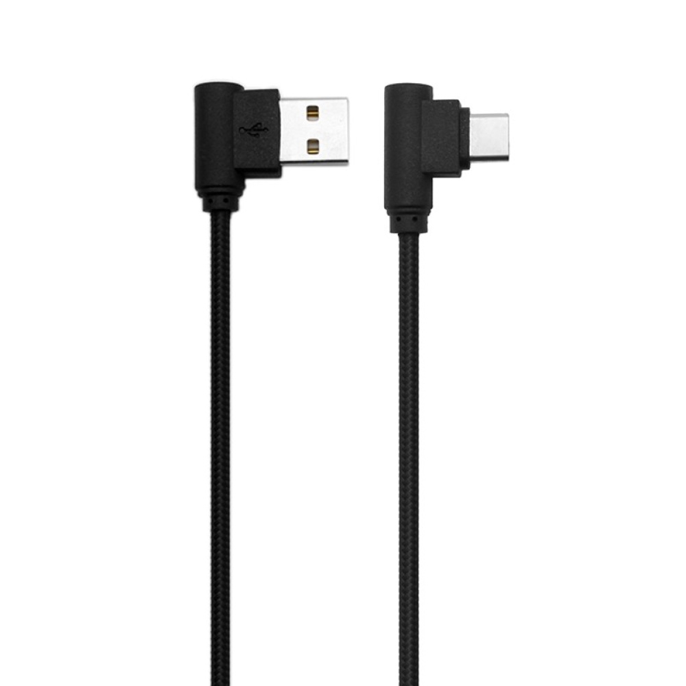 Nylon braided USB Cable Lightning/Micro 90 Degree Right Angle Male Data Sync and Fast Charging Charger For iPhone Samsung Android Phones Ant - Image 2