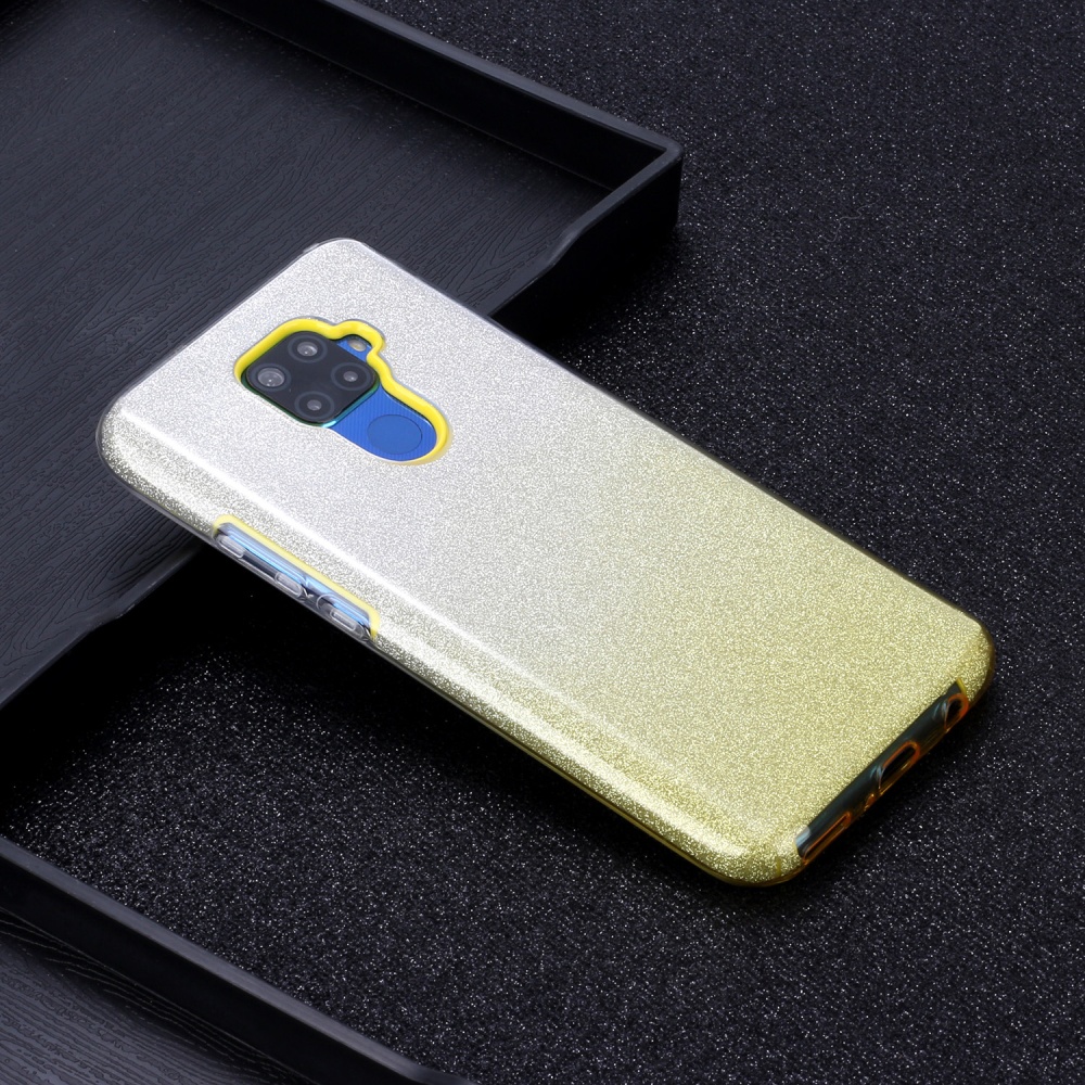 For HUAWEI Mate 30/Nova 5I pro/Mate 30 Pro/PSmart /Y5P/Y6P 2020 Phone Case Gradient Color Glitter Powder Cover with Airbag Bracket yellow - Image 2