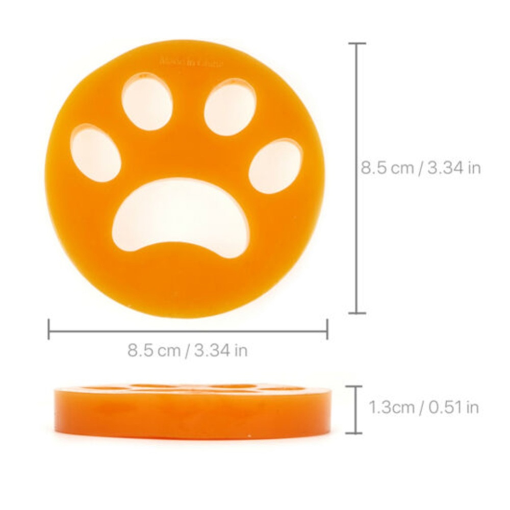 Reusable Pet Hair Remover for Clothes Laundry Wash Yellow 1pcs_Round