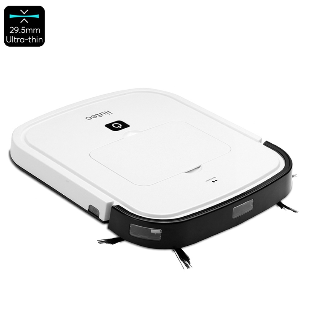 Iiutec R-Cruiser Vacuum Cleaner - Ultra-Slim, 460Pa, Shock Proof, 2200mAh Battery, 60dB, 35ml Capacity (White)