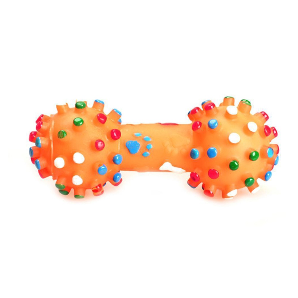 1Pc Pet Dog Chew Toy Soft Bone Shaped Squeaky with Colorful Dot for Puppy small - Image 3