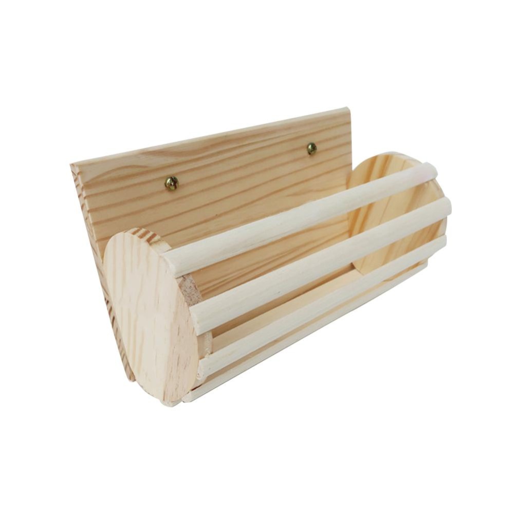 Rabbit Wooden Hay Rack Stand Grass Fodder Holder Pet Feeder For Chinchilla Guinea Pig burlywood - Image 2