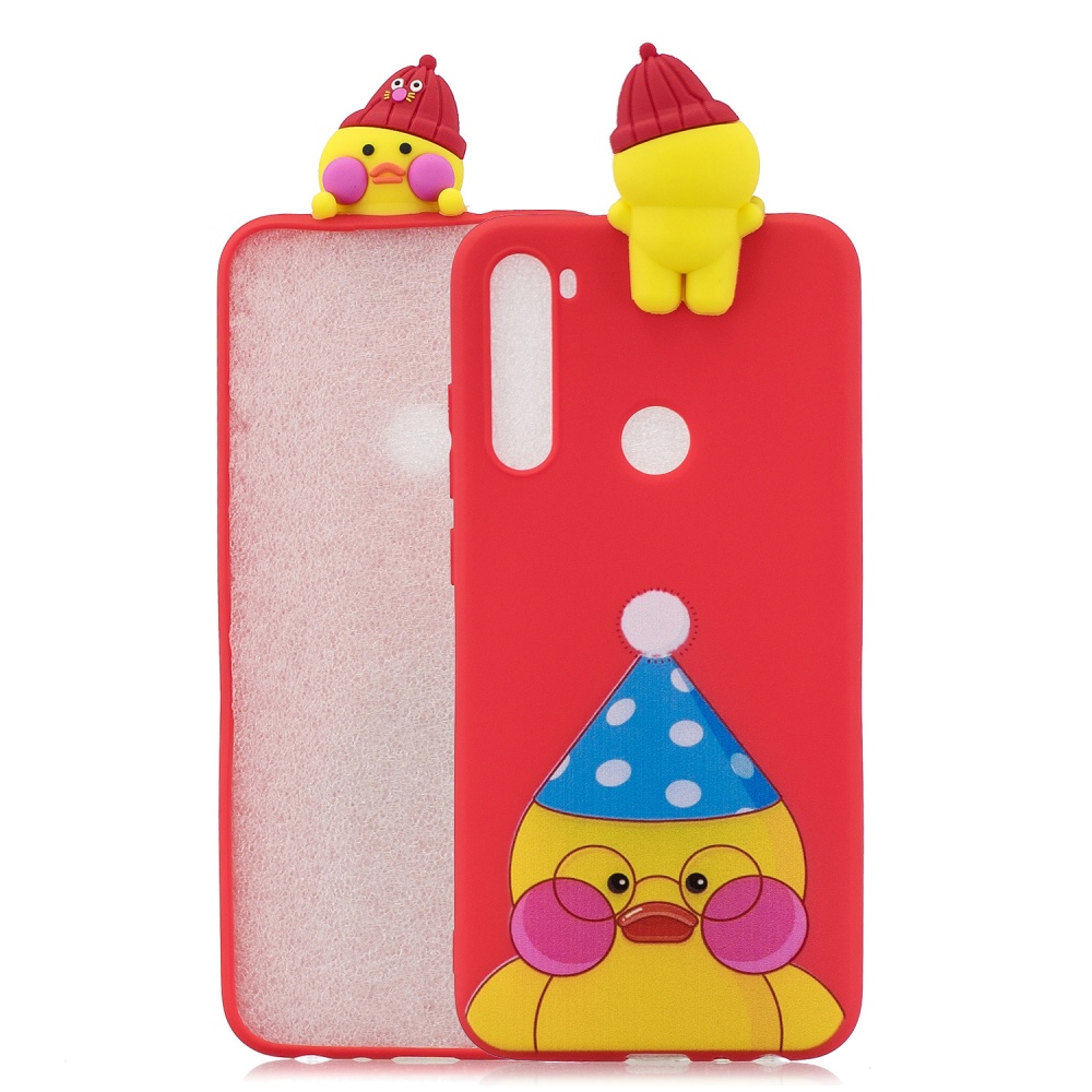 For Redmi NOTE 8 pro 3D Color Painting Pattern Drop Protection Soft TPU Back Cover Mobile Phone Case red - Image 2