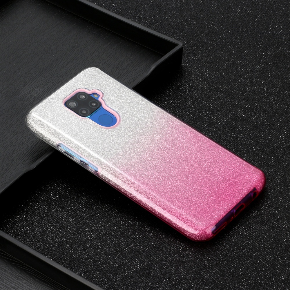 For HUAWEI Mate 30/Nova 5I pro/Mate 30 Pro/PSmart /Y5P/Y6P 2020 Phone Case Gradient Color Glitter Powder Cover with Airbag Bracket Pink - Image 2