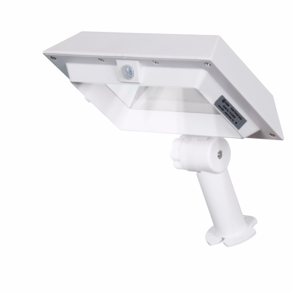 30LEDs Solar Light Outdoor Waterproof Human Body Induction Wall Lights for Garden Fence White Shell warm light