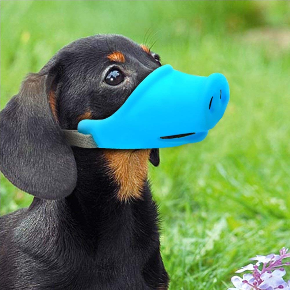 Breathable Dog Mouth Muffle Mask Prevent Biting Barking Eating Dirt Pet Supplies blue_S-small