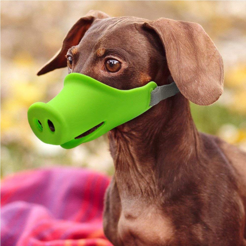 Breathable Dog Mouth Muffle Mask Prevent Biting Barking Eating Dirt Pet Supplies green_S-small