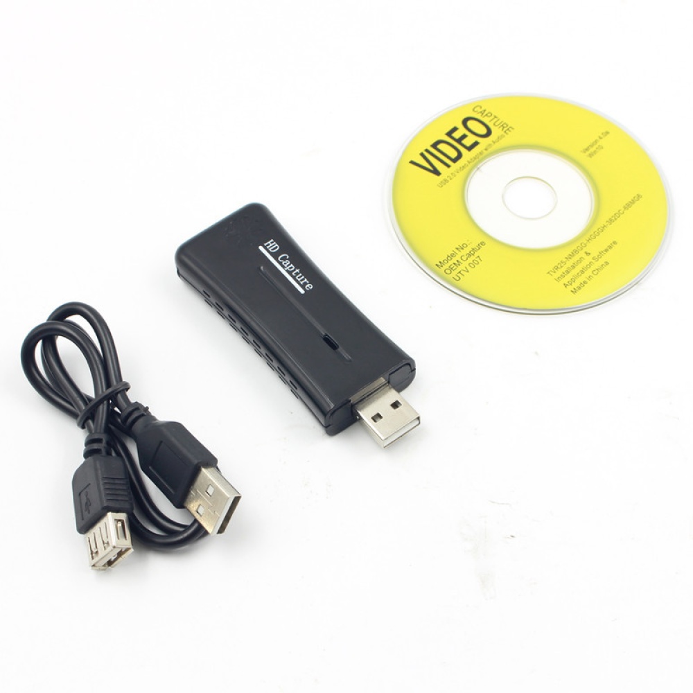 Video Capture Card USB 2.0 Port HD 1 Way 1080P Mini Acquisition for Computer black - Image 2