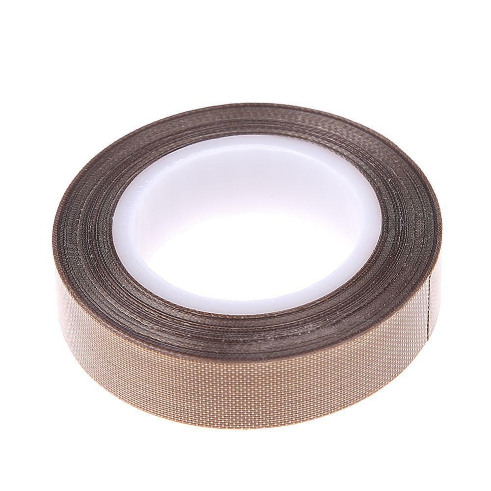 10M Brown Color PTFE Coating Fiberglass Cloth Silicone Tape Wide 10mm/19mm/25mm brown_0.13mmx10mmx10M - Image 2