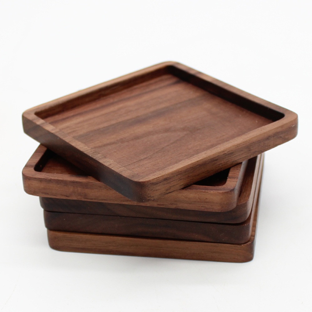 Wooden Heat Insulation Placemat Tea Coasters Cup Holder Mat Pads for Coffee Drinks - Image 2