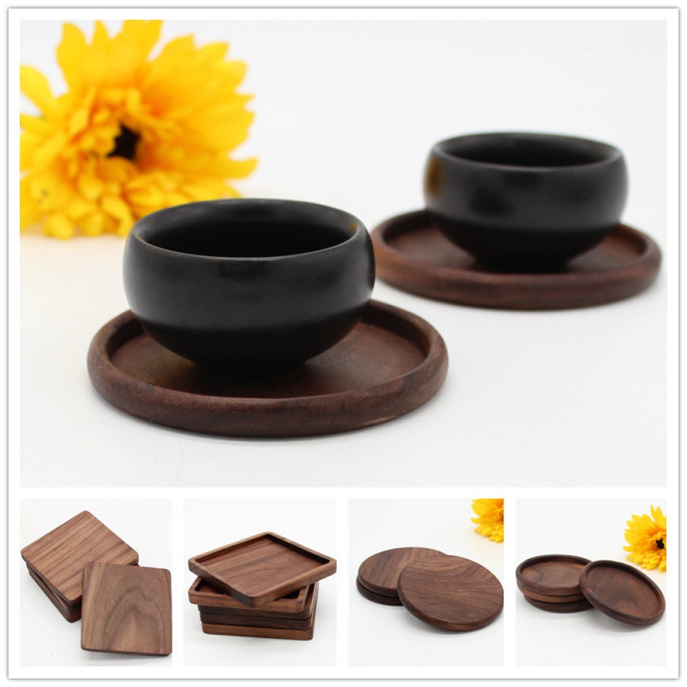 Wooden Heat Insulation Placemat Tea Coasters Cup Holder Mat Pads for Coffee Drinks - Image 3