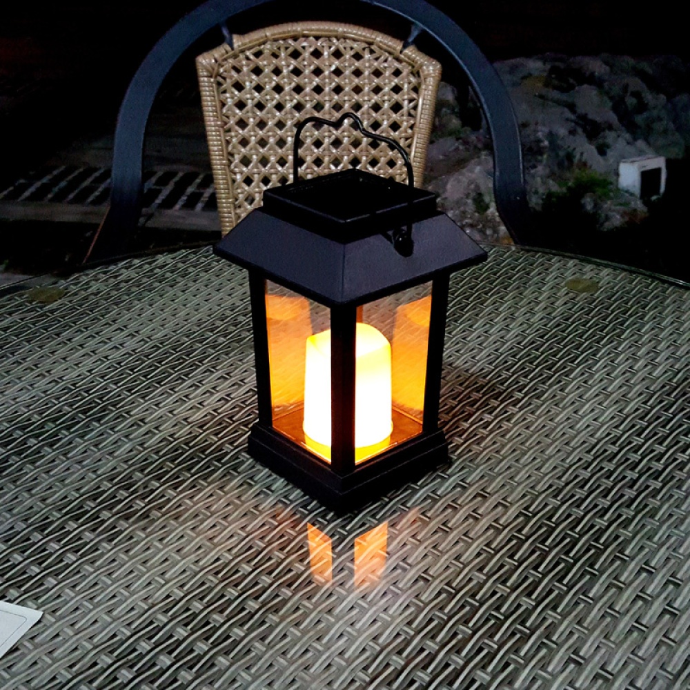 Solar Lantern - 15 Lumen, IP44 Rating, 600mAh Battery, Candle Effect, Intelligent Light Control, Amorphous Silicon Panel